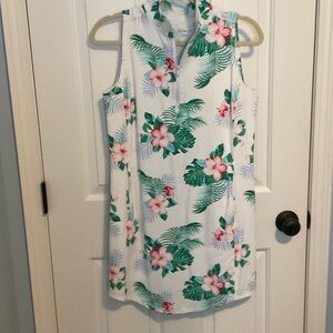 Tommy Bahama White Tropical Floral Sleeveless Tunic